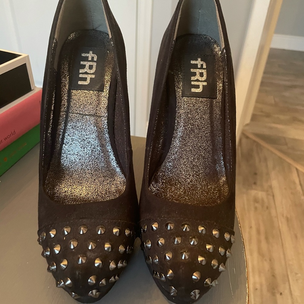 FRH Studded Black Pumps- Size 7- worn once